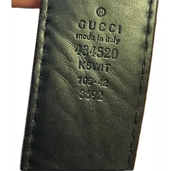 Gucci Double GG Marmot Belt Black 105-42. - Picture 5 of 6